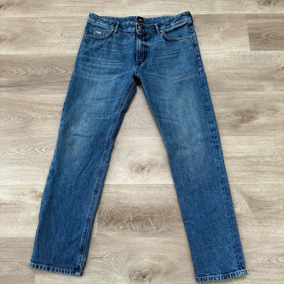 Hugo Boss Maine 3 Jeans Mens 34x30 Candiani Italian Straight Regular Denim Pants